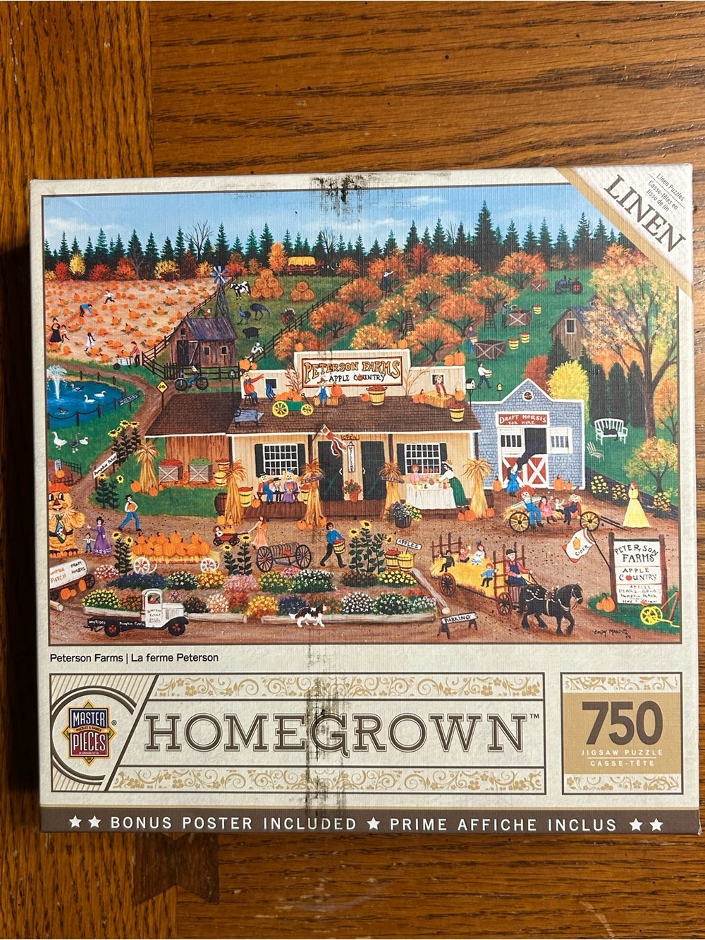 750-Piece Jigsaw Puzzle - Autumn Farm Linen Finish by Master Pieces